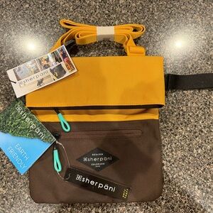 Sherpani Essentials Women's Pica V1 Crossbody Minipack in Brown and Yellow